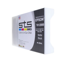 Replacement Cartridge for EPSON UltraChrome K3 Matte Black T612800. BY STS INKS